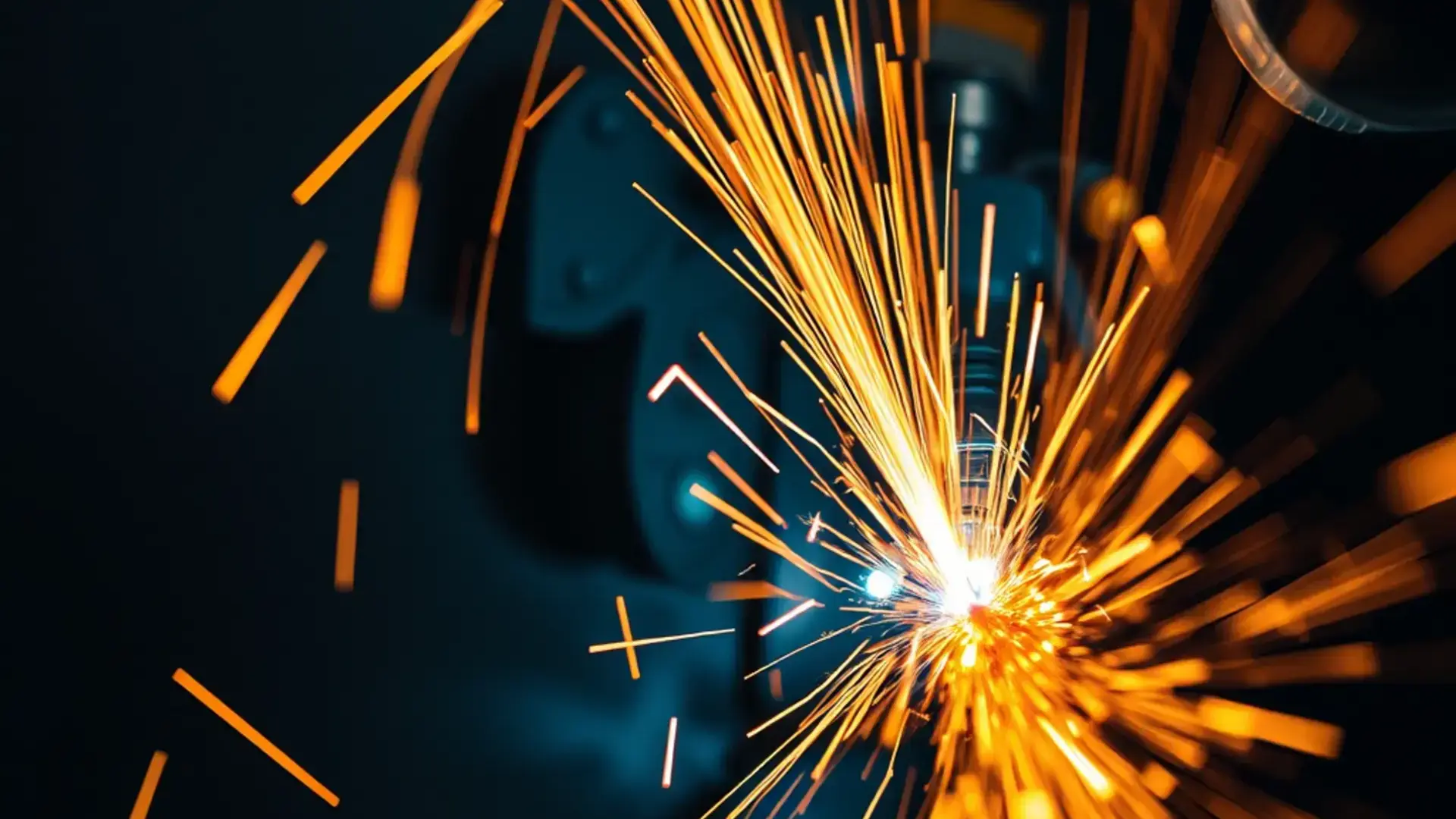 Professional welding services with sparks