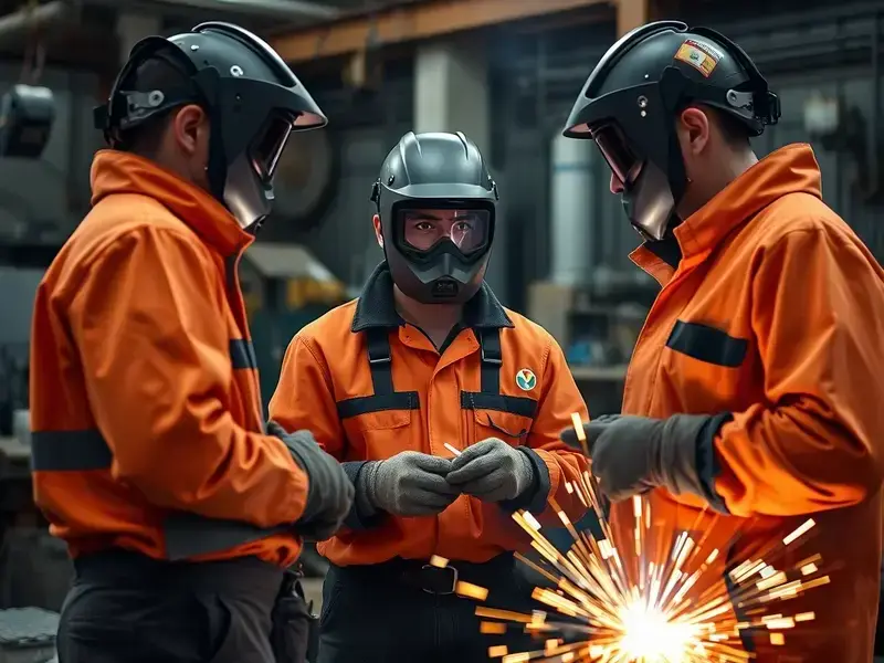 B & M Muffler welding team